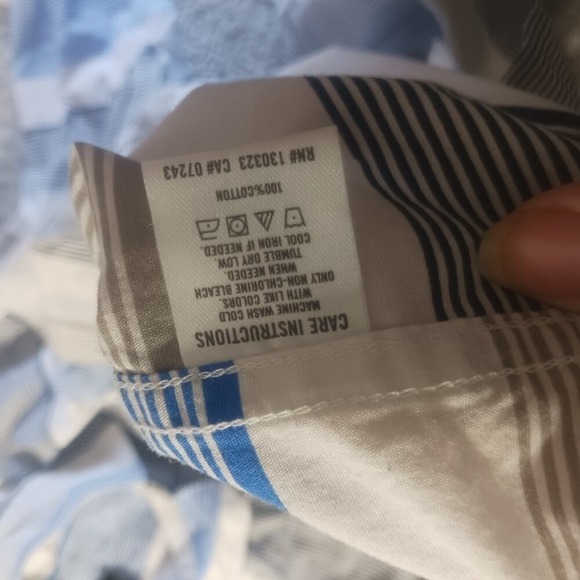 Zoo York Striped Button-Up Shirt Blue White Casual Long Sleeve Men's 2XB Skater - Picture 3 of 7